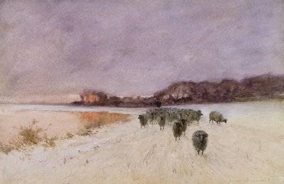 Winter at Loch Ard by Alfred East